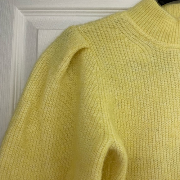 H&M alpaca wool blend peplum yellow sweater NWT XS - Picture 5 of 7